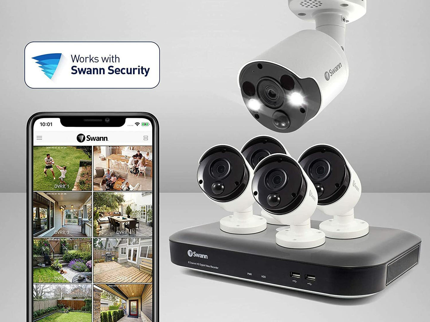 Swann 4 Channel 4 Camera DVR Security System Wired Surveillance 4K HD DVR-5580