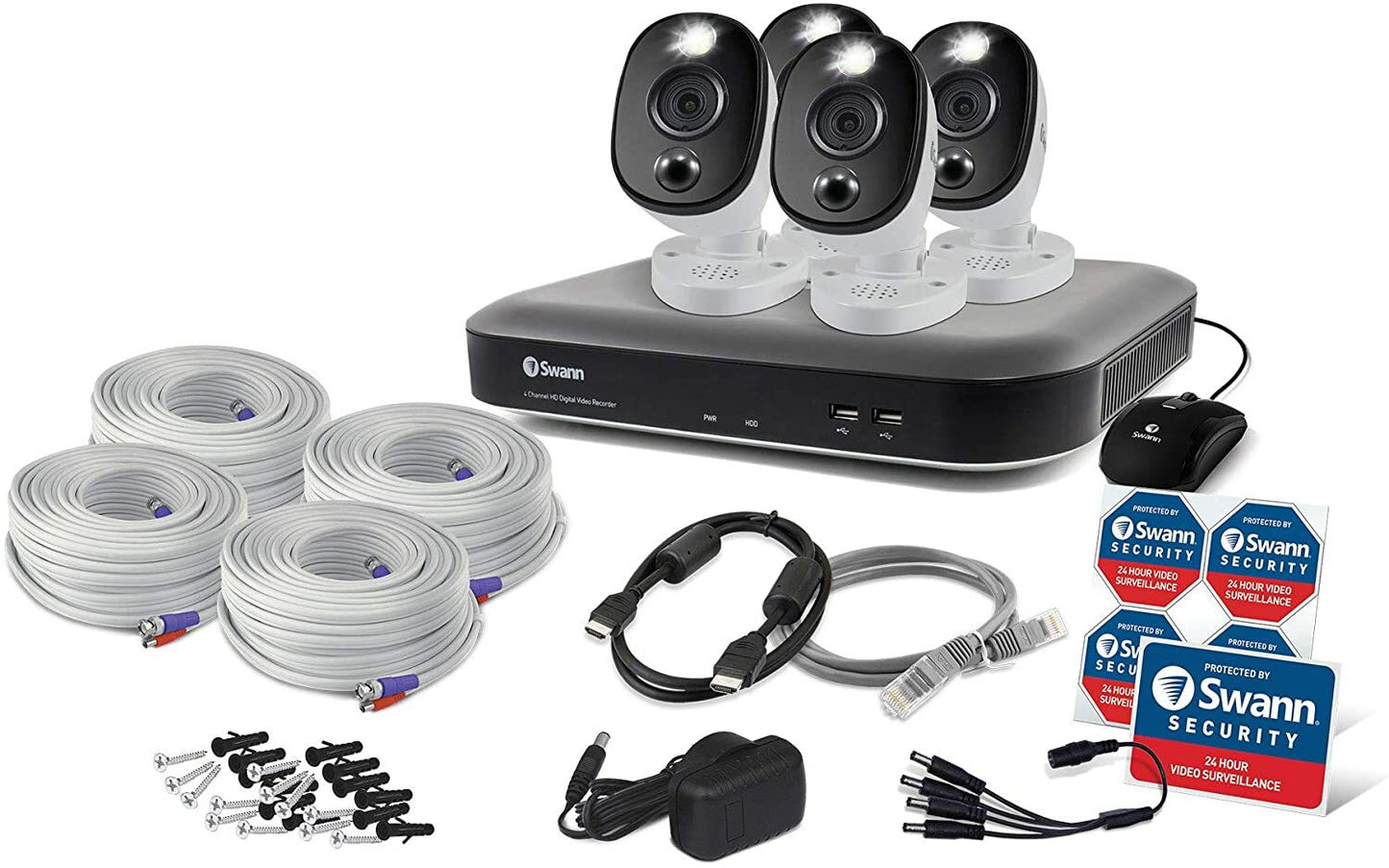 Swann 4 Channel 4 Camera DVR Security System Wired Surveillance 4K HD DVR-5580