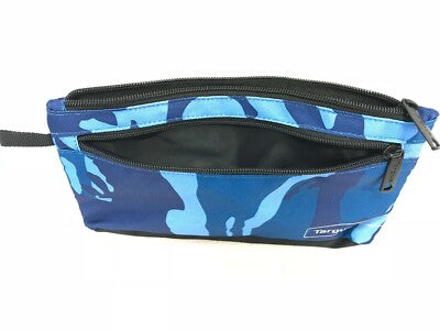 Camouflage Combat Army Pen Pencil Case School College Zipper Pouch Blue