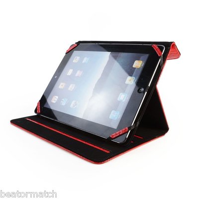 Tuff-Luv Patent Croc Leather Purse New iPad Case Cover Stand Retina Red 17_12