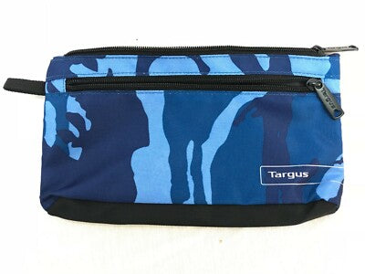 Camouflage Combat Army Pen Pencil Case School College Zipper Pouch Blue