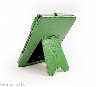 Tuff Luv Case Cover Kick Stand Amazon Kindle 4 6" E-Ink Screen Protector Kit New