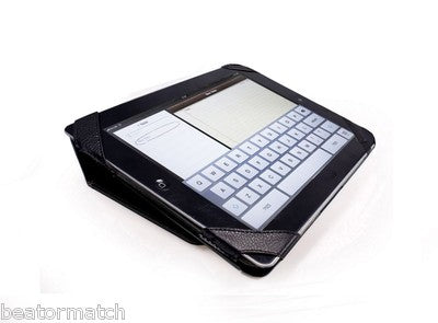 Tuff-Luv Type-View Series Leather Case Cover for Apple iPad 3 - Black C12_30
