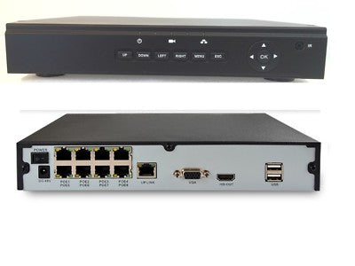 Canavis 8 Channel 720p NVR CCTV Kit 720P POE 1TB 4x 1MP HD IP Cameras 1TB HDD