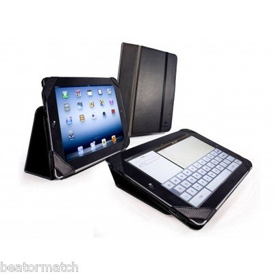 Tuff-Luv Type-View Series Leather Case Cover for Apple iPad 3 - Black C12_30