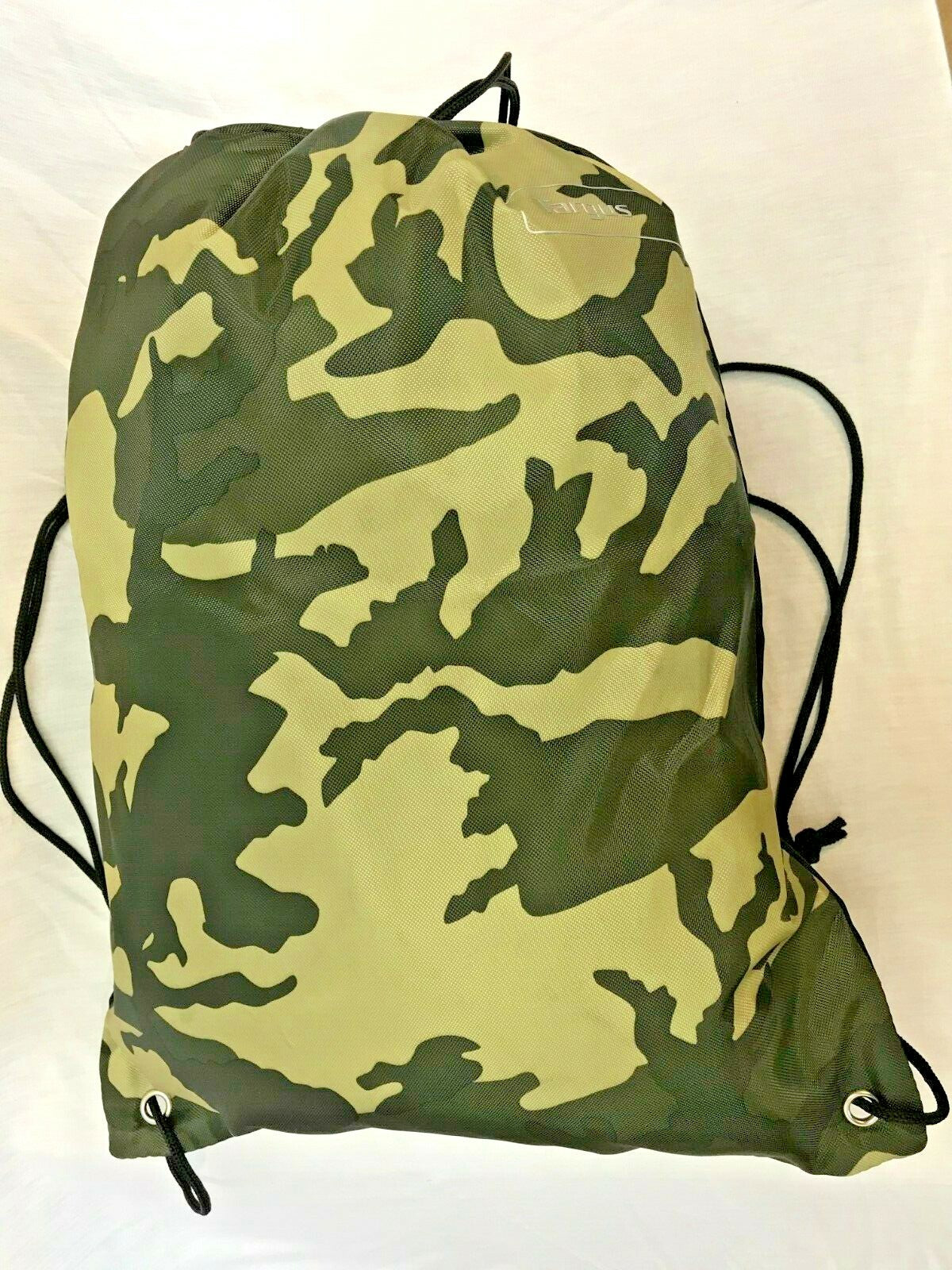 Waterproof Drawstring Bag Sports Gym Swim Girls/Boys Backpack Shoe Bag Camo