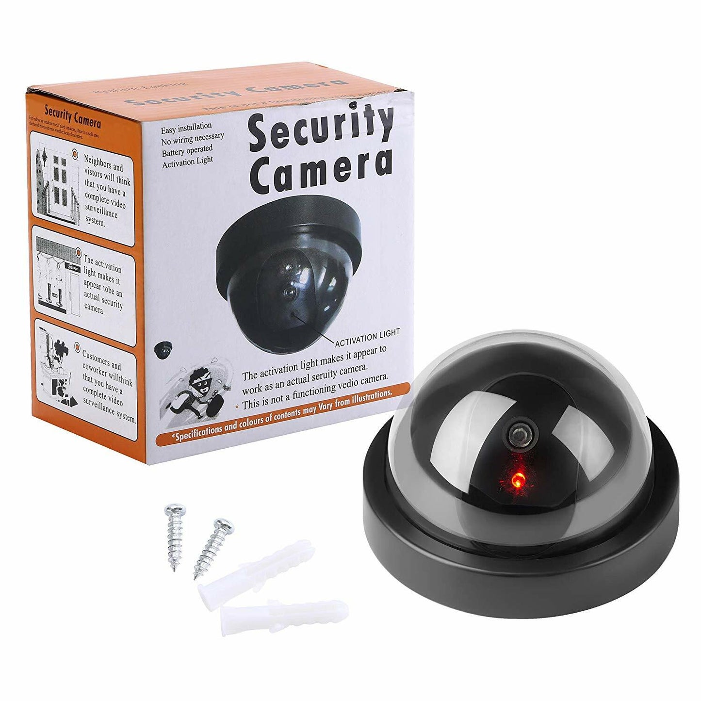 Dummy CCTV Bullet Cameras With Flashing LED Deter Crime For Indoor/Outdoor