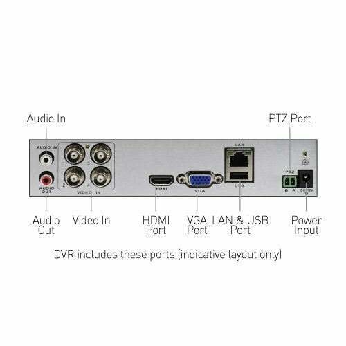 Swann DVR CCTV Kit DVR4 4680 4 Channel 1TB HDD 2x 1080SL Enforcer Lights Cameras