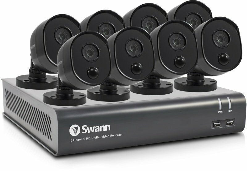 Swann CCTV Kit DVR8 4480 8 Channel 1TB 8 x PRO 1080MSB With Thermal Sensing