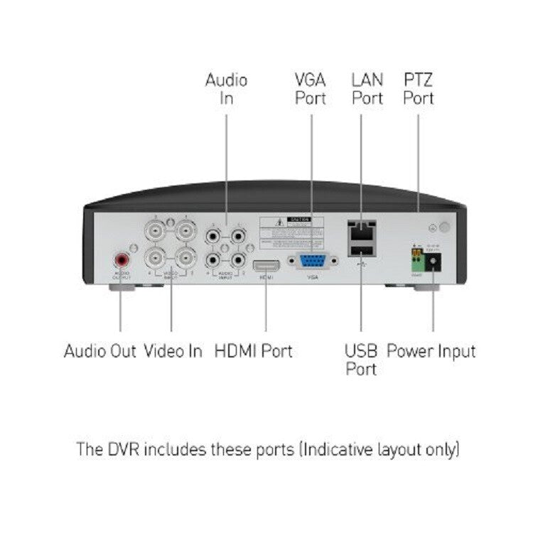 Swann DVR CCTV Recorder DVR4 5680 4 Channel 8MP 4K Ultra HD 1TB HDD HDMI VGA BNC