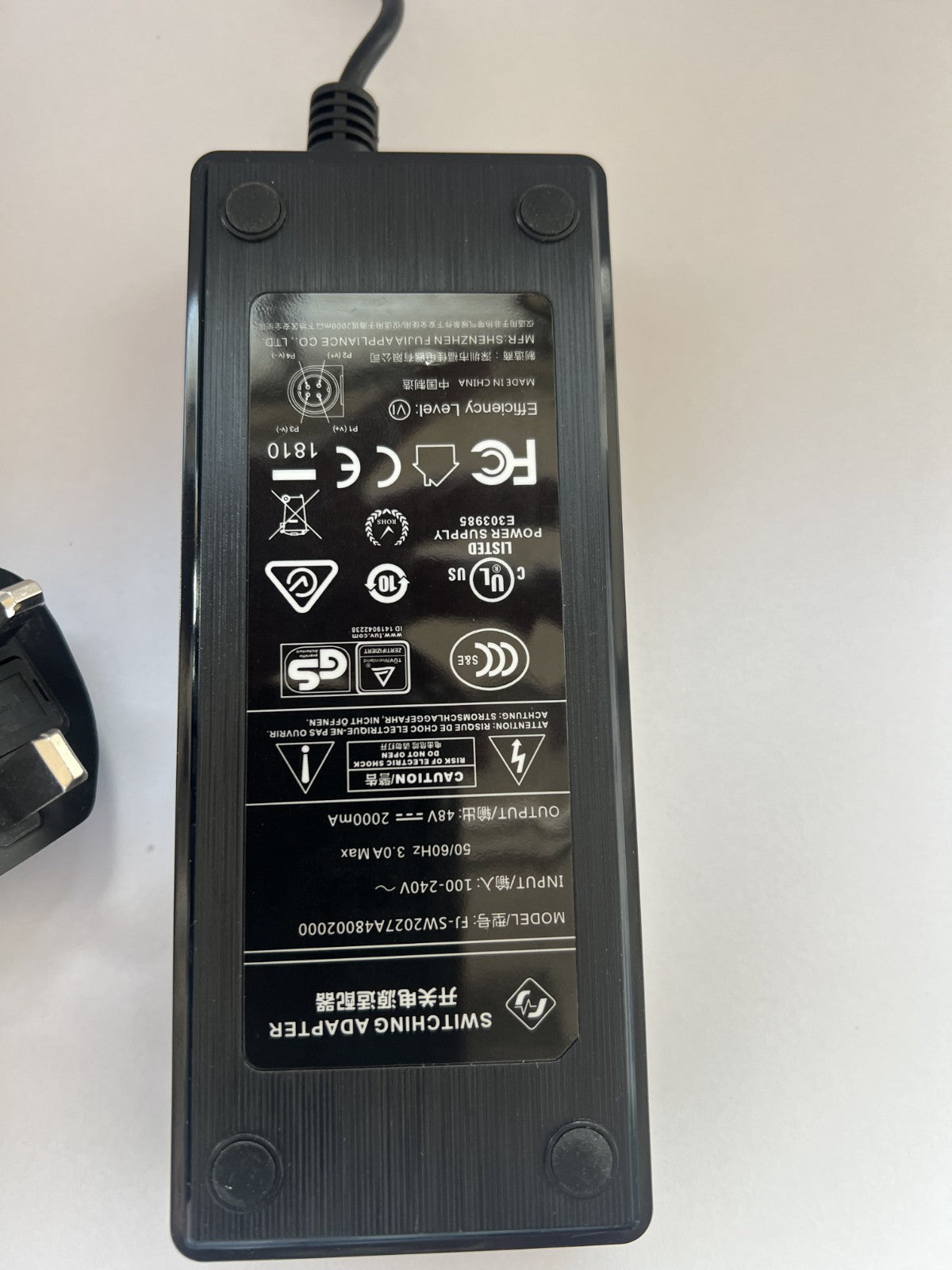 Power Supply Adapter 48V 4Pin ( FJ-SW2027A48002000 )For Swann NVR 8780,NVR 8580