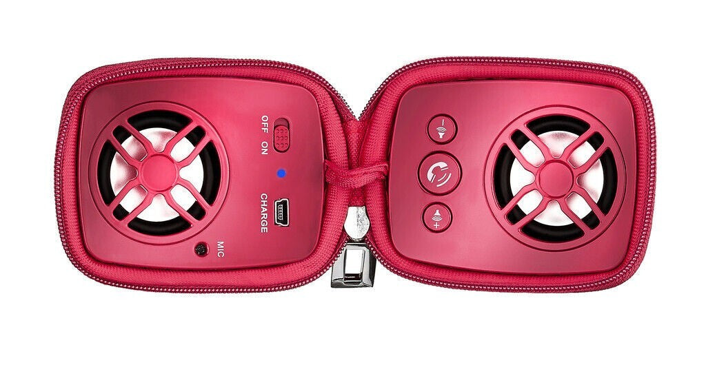 Bitmore Portable Wireless Bluetooth Speaker iPhone Hands Free Laptop MP3 USB Red