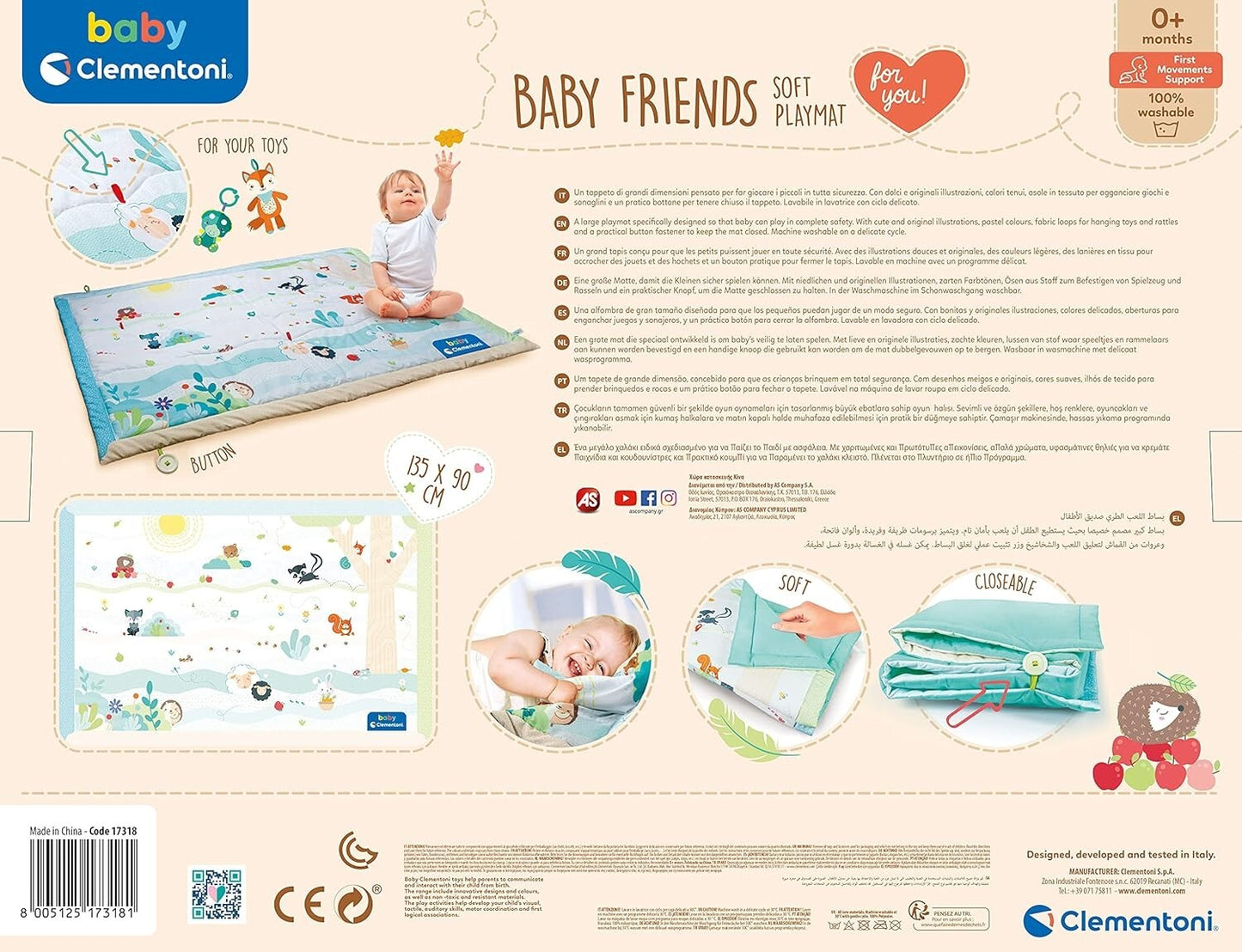 Baby & New-Born Soft Padded Crawling & Playing Mat Machine Washable Portable