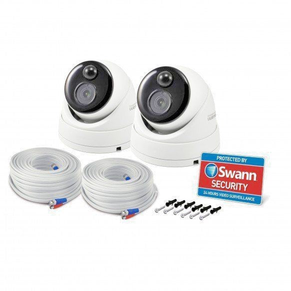 Swann PIR CCTV Dome Camera PRO-1080MSD Heat Thermal Sensing 1080p Full HD x2
