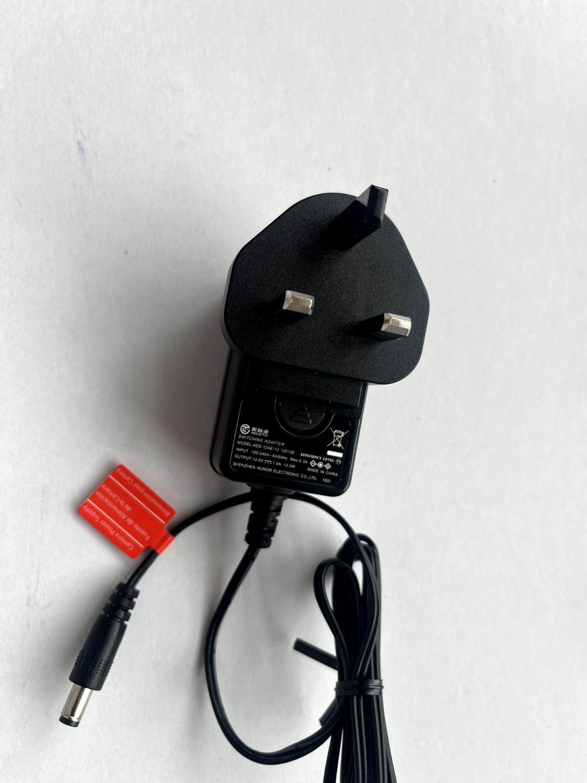 Swann Power Supply Adapter 12V 1A AC/DC UK Safety Charger LED Strip CCTV Camera