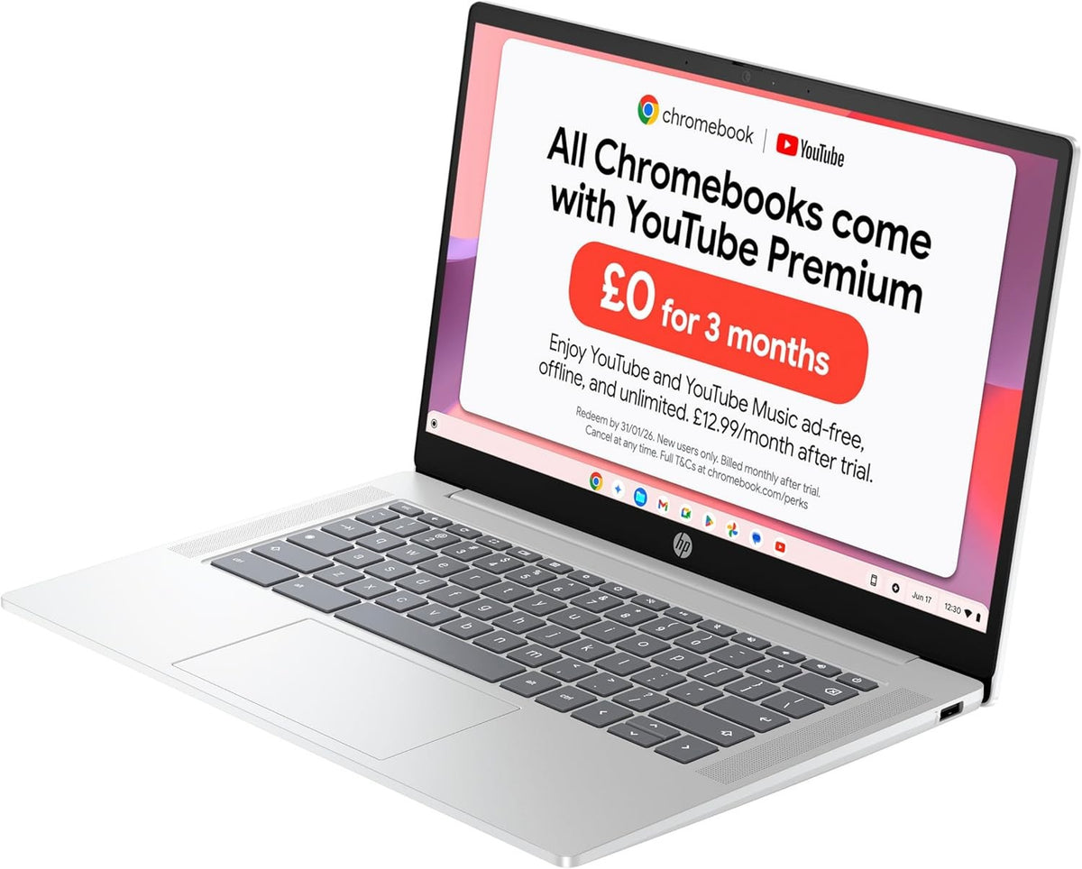 HP Chromebook 14" Intel N100 Processor, 4GB Ram, 128GB UFS - 14a-nf0002sa