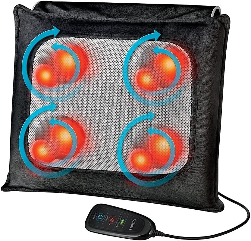 HoMedics Neck & Back Massage Muscle Therapy Wireless Cushion with Heat Nodes
