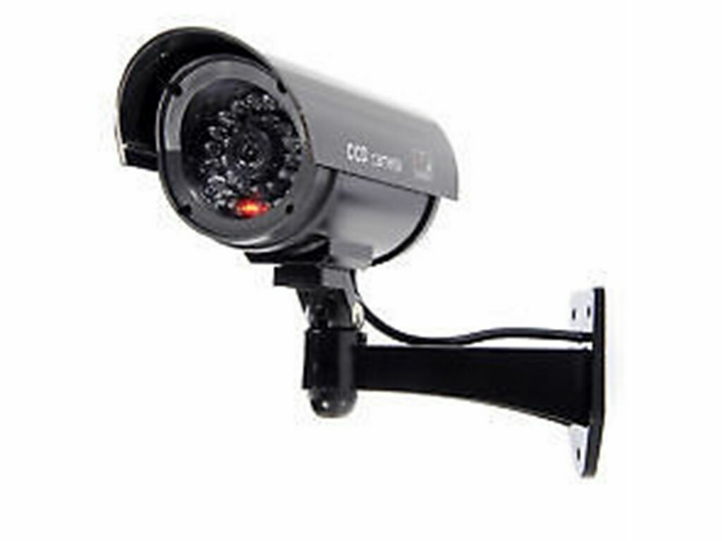 Dummy CCTV Bullet Cameras With Flashing LED Deter Crime For Indoor/Outdoor