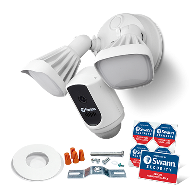 Swann SWIFI-FLOCAM2W Floodlight 1080P FHD CCTV Security Camera with 2-Way Talk