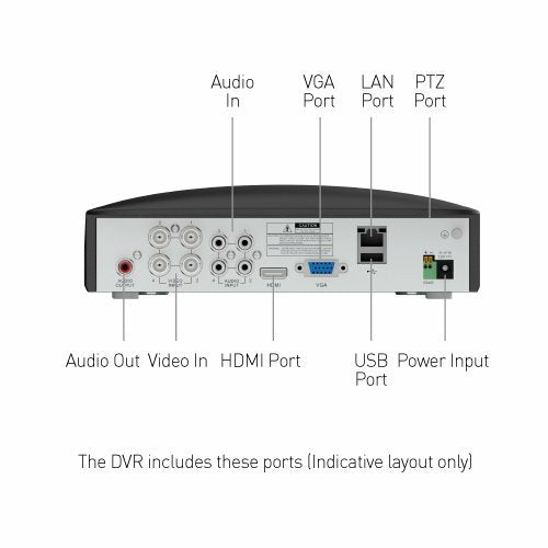 Swann DVR CCTV Kit 5680 4 Channel 4K UHD 1TB HDD Enforcer Warning Light 4 Camera