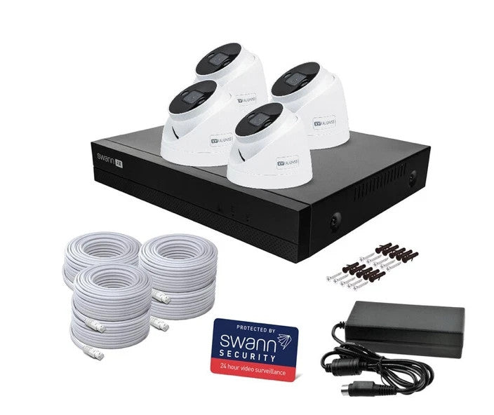 Swann 4K NVR 8 x Channel / 4 x NHD-ADVANXB Dome Cameras with 1TB HDD SWNVK-8ADVA