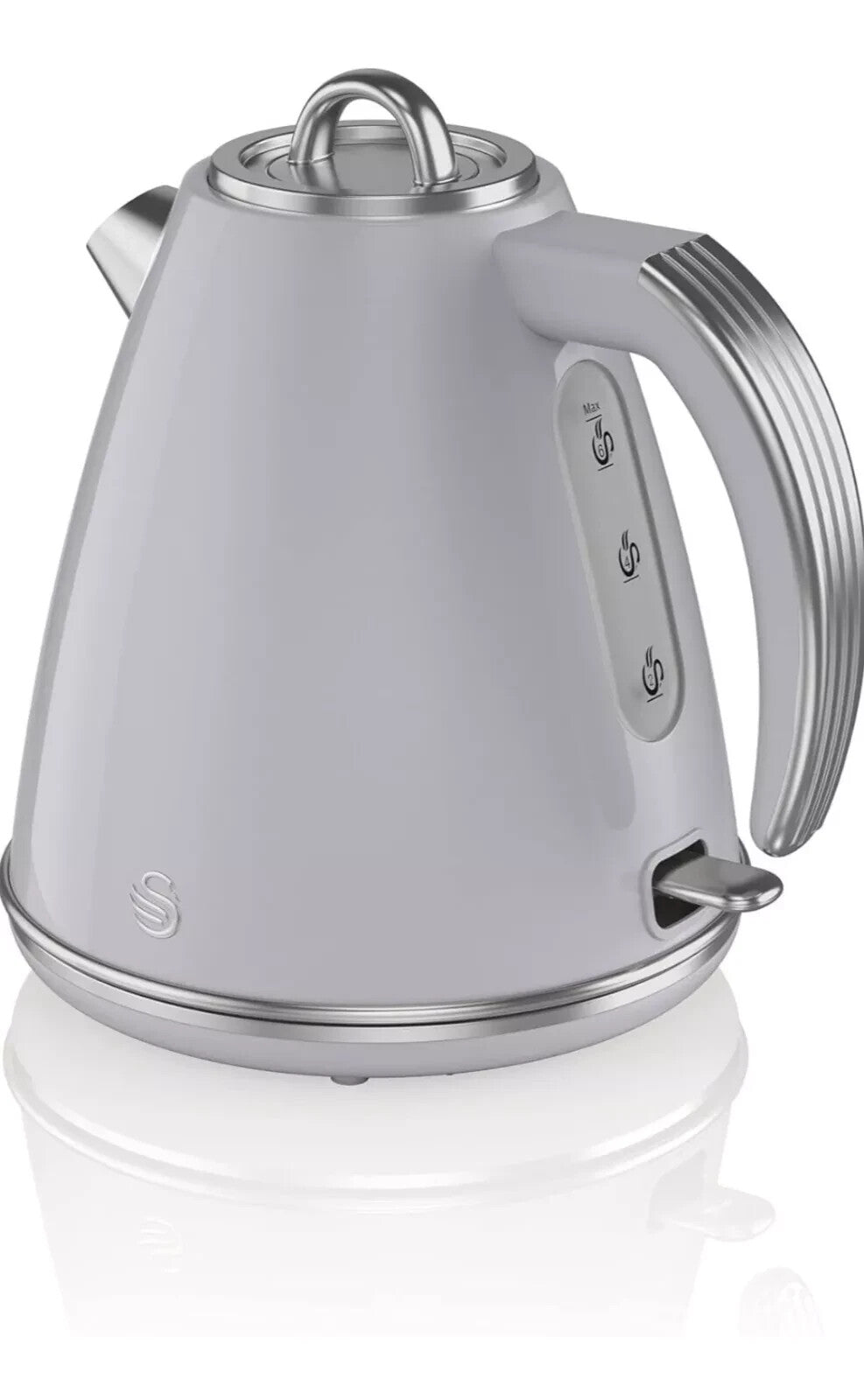 Swan Retro Jug Kettle, Fast Boil, Easy Pour, 360 Degree Base, 1.5L, 3KW, Grey