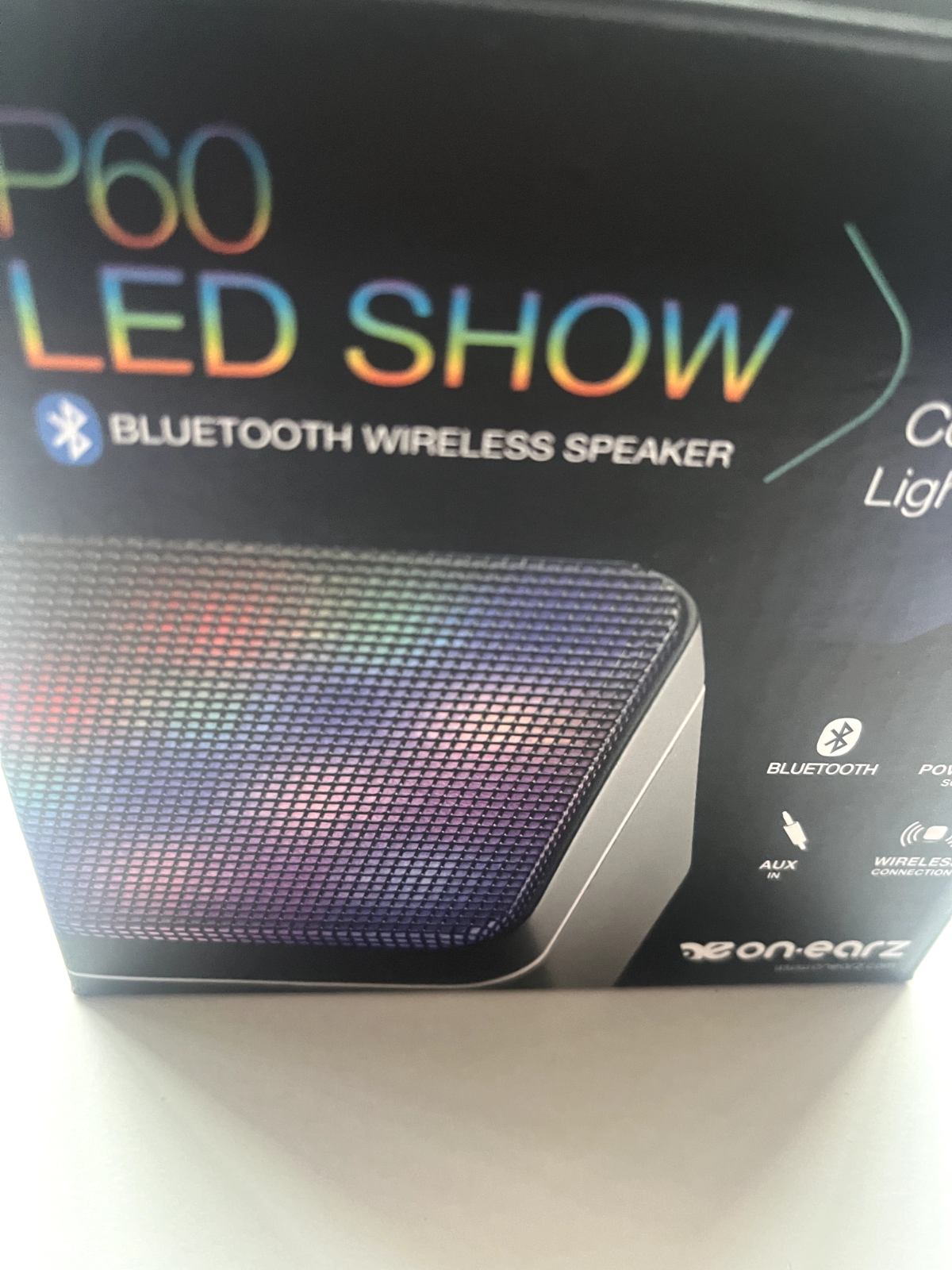 ON-EARZ P60 Bluetooth Speaker LED Show