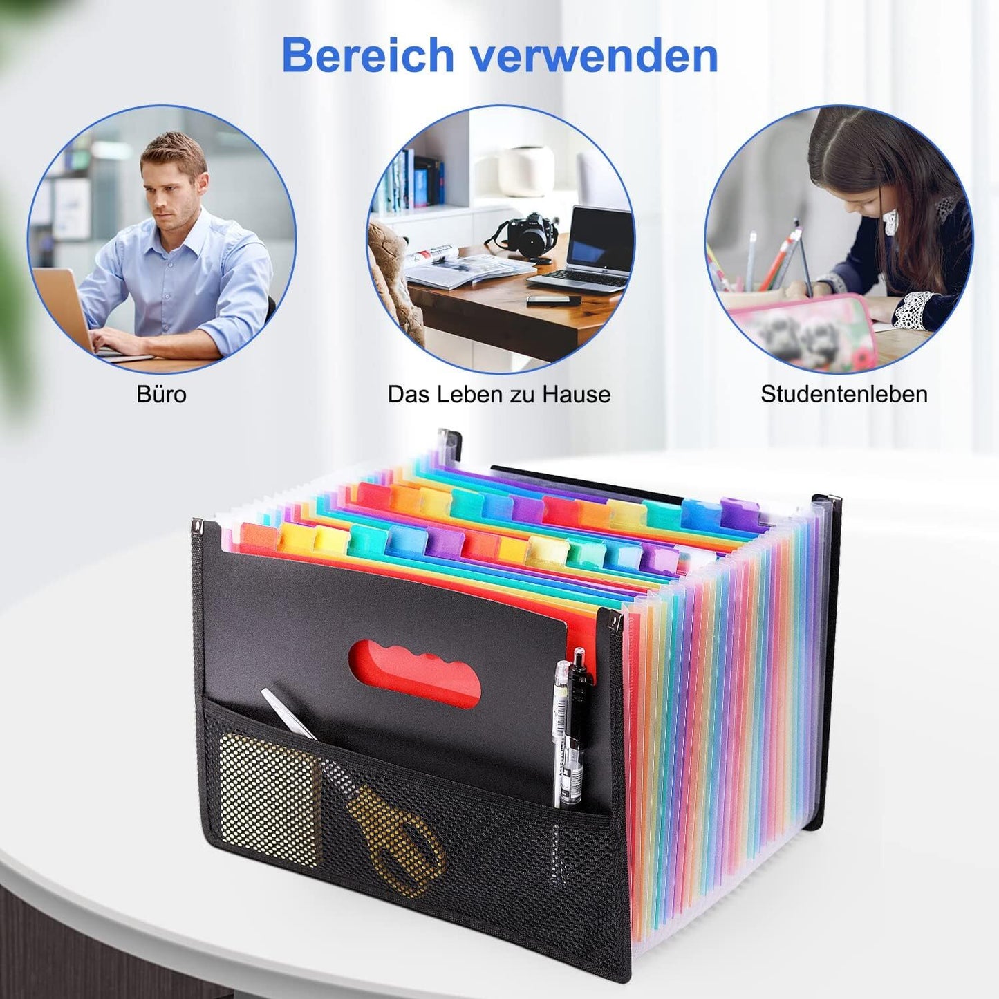 Expanding File Folder A4 Accordion Wallet with 13/26 Pockets File Organizer
