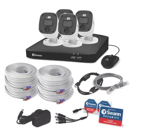 Swann Kit 84685 Channel DVR 64gb 4x 1080MQB Cam CCTV Enforcer Indoor & Outdoor
