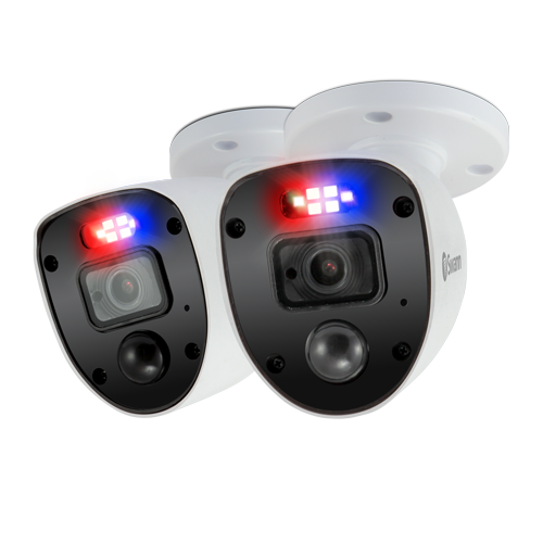 Swann Enforcer CCTV Camera 1080SL HD Police Style Flashing Lights Spotlights x2