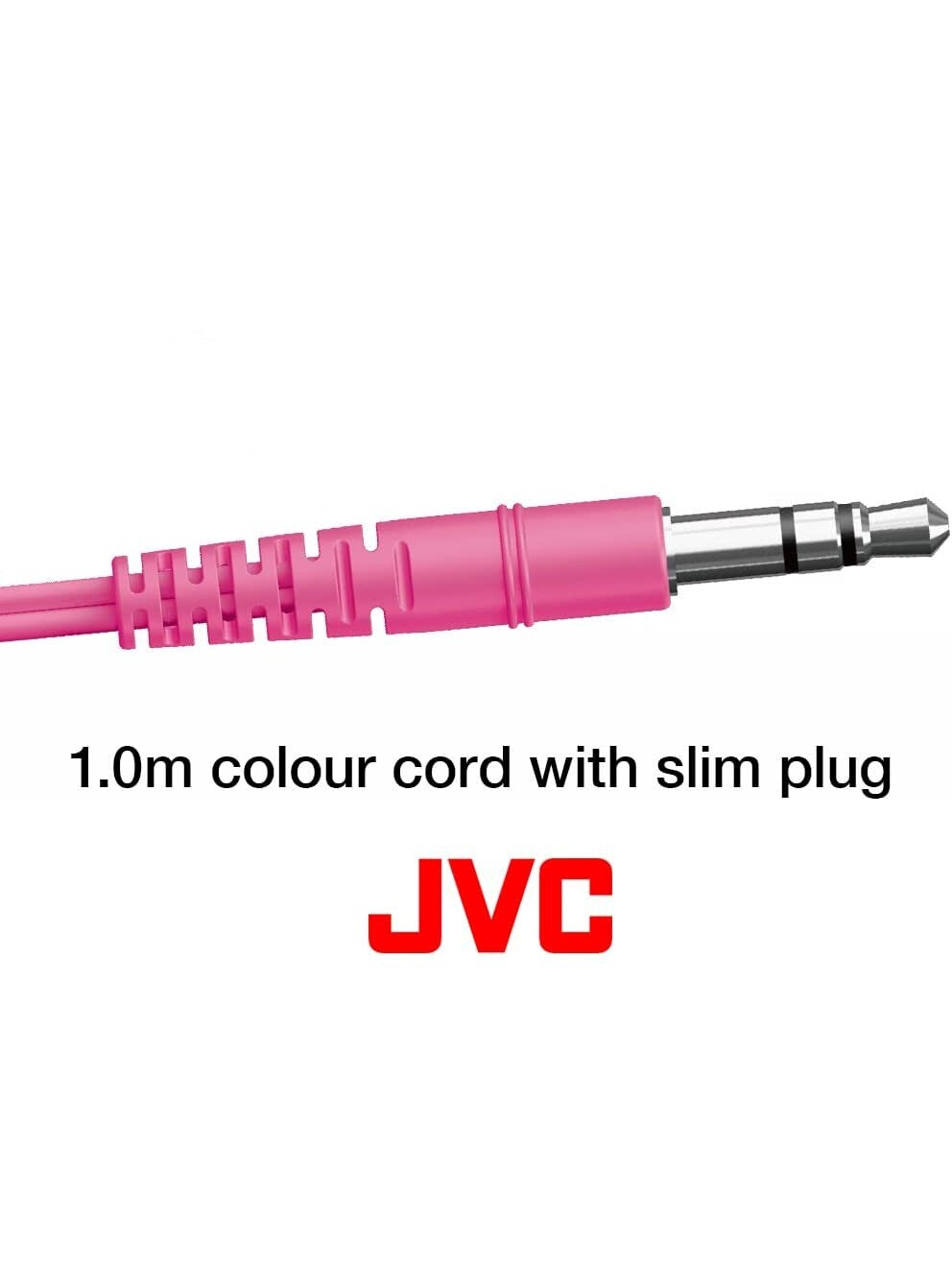 JVC Wired Earphones Stereo Headphones In-ear 3.5mm Hifi Pink iPhone/Android/PC