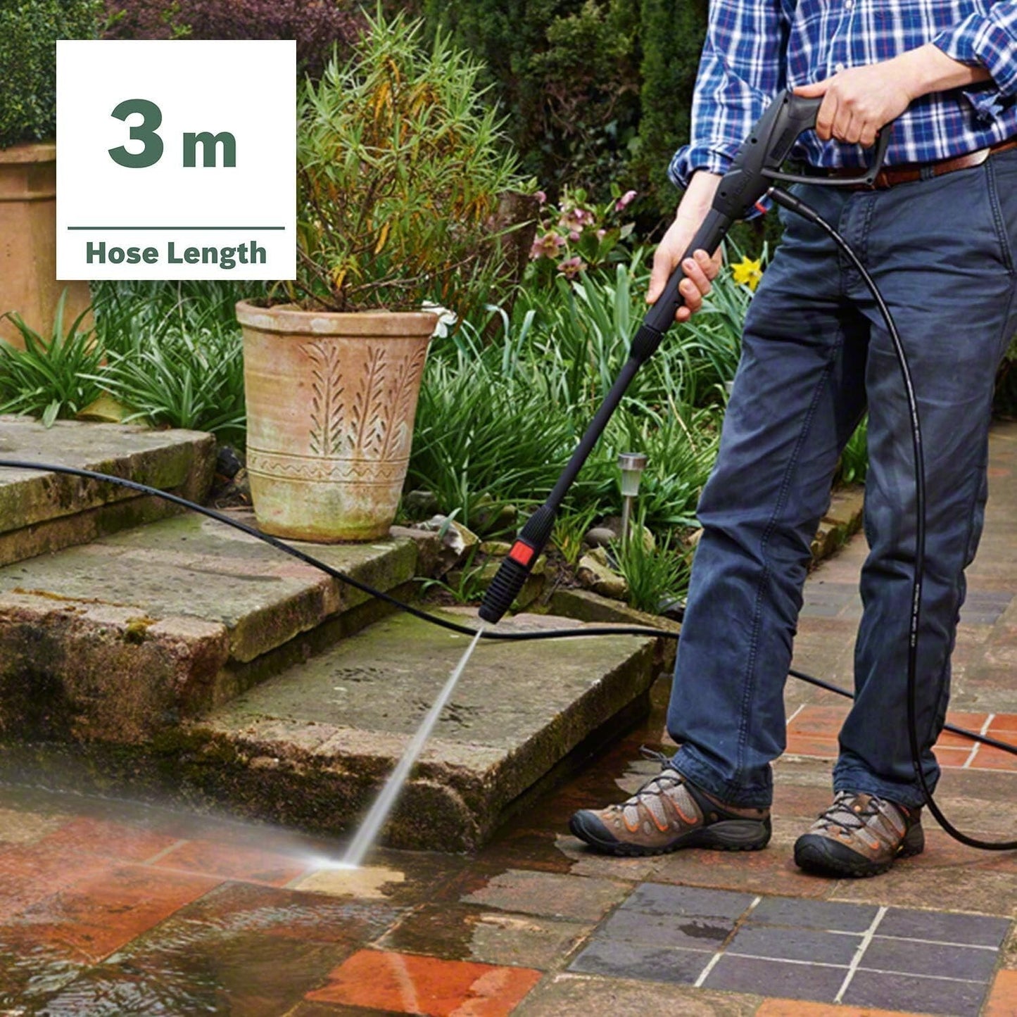 Bosch Pressure Washer EasyAquatak 100 Long Lance (1100 W, 3 m hose, Max 330 l/h)