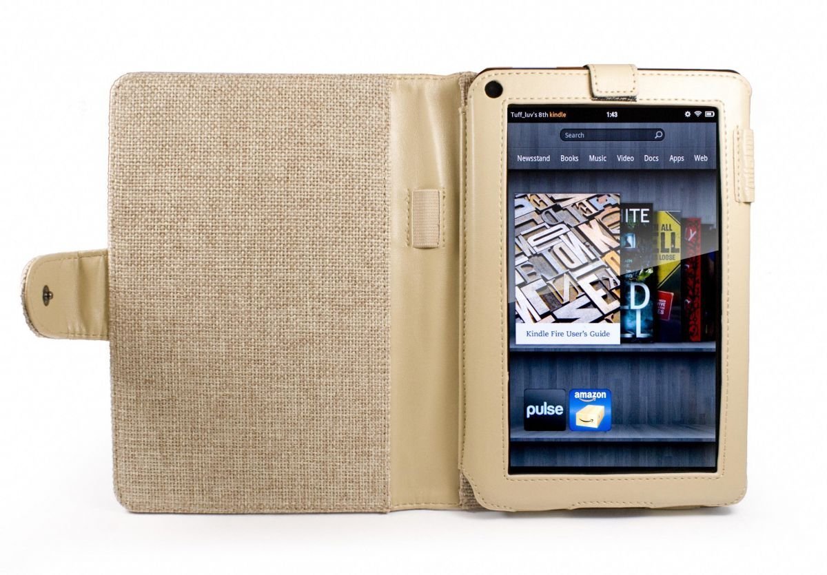 Amazon Kindle Fire 7" Tablet Premium Natural Hemp Safe Slim Stand Case Cover