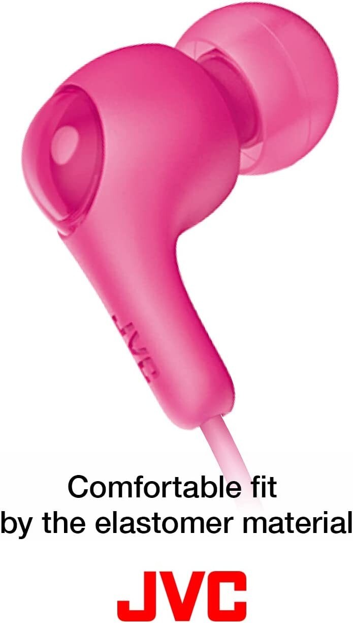 JVC Wired Earphones Stereo Headphones In-ear 3.5mm Hifi Pink iPhone/Android/PC