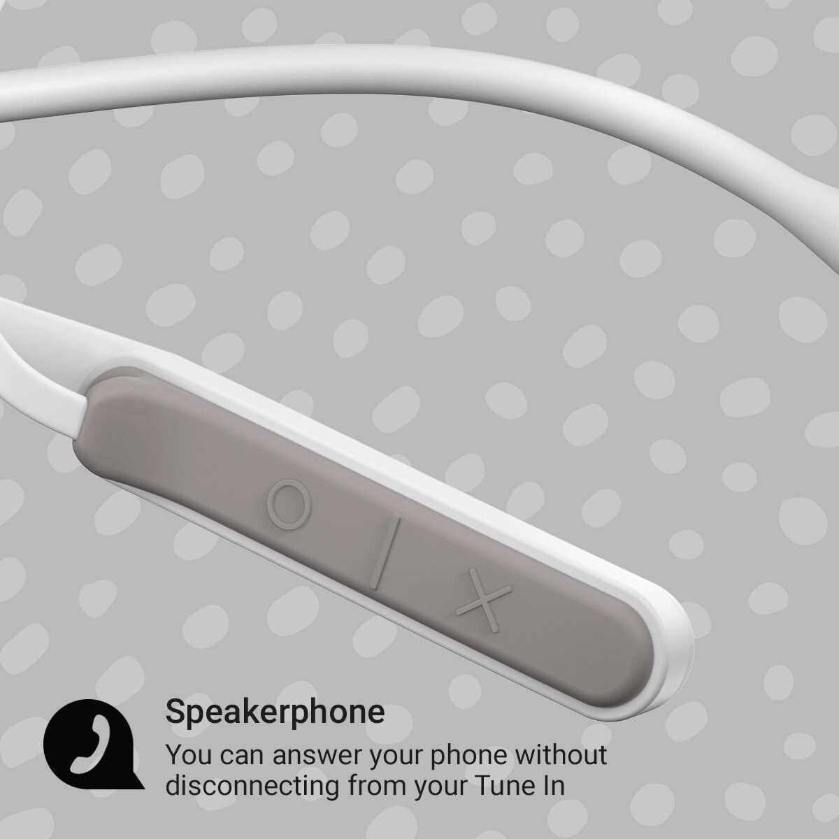 JAM Neckband Style Sport Wireless In-Ear Headphones - White & Grey 12 Hour Play