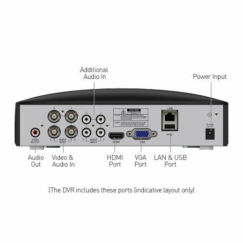 Swann DVR CCTV Recorder DVR4 4680 4 Channel HD 1080p AHD TVI 500 GB HDD HDMI VGA