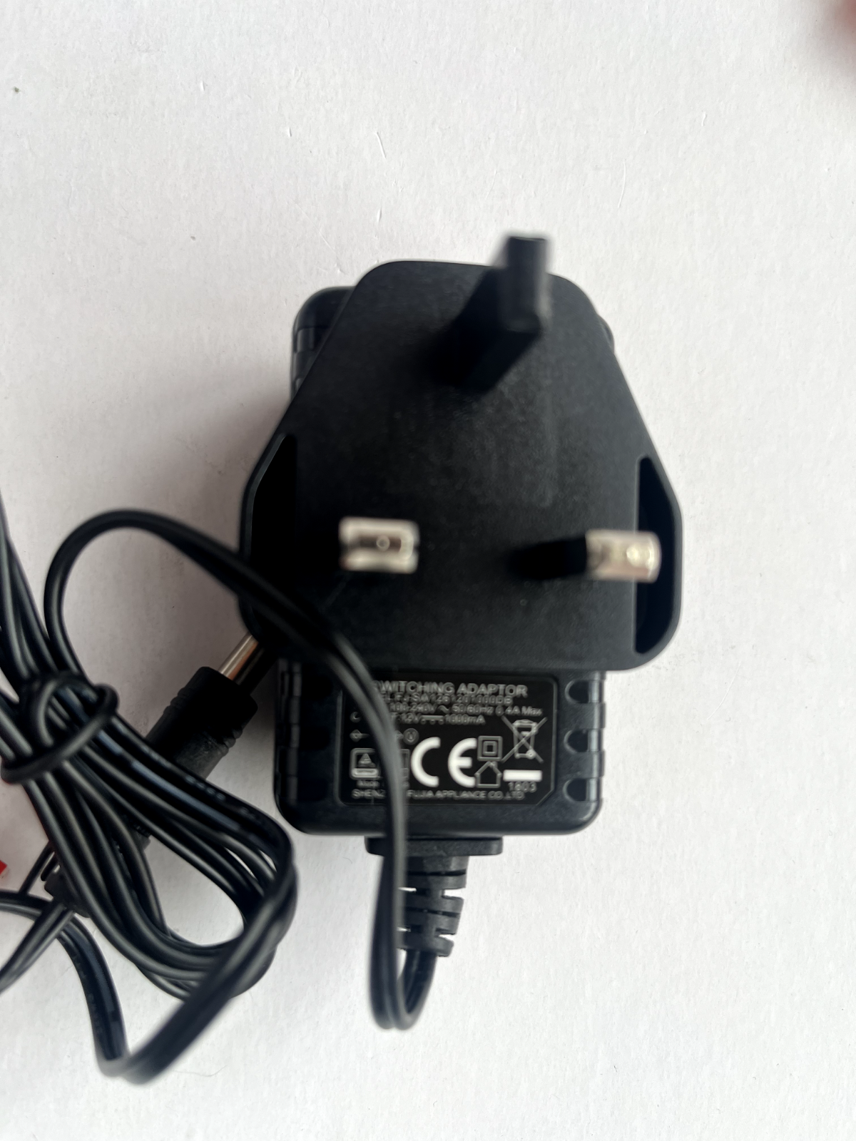 Swann Power Supply Adapter 12V 1A AC/DC UK Safety Charger LED Strip CCTV Camera