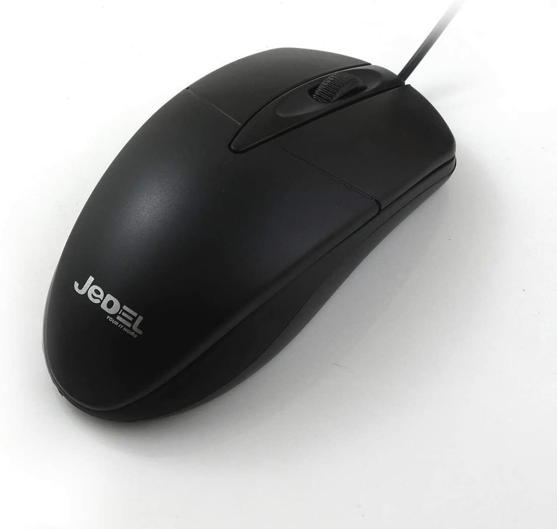 Jedel Combo Wired USB Keyboard & Mouse Set 1000 dpi UK QWERTY Spill-resistant