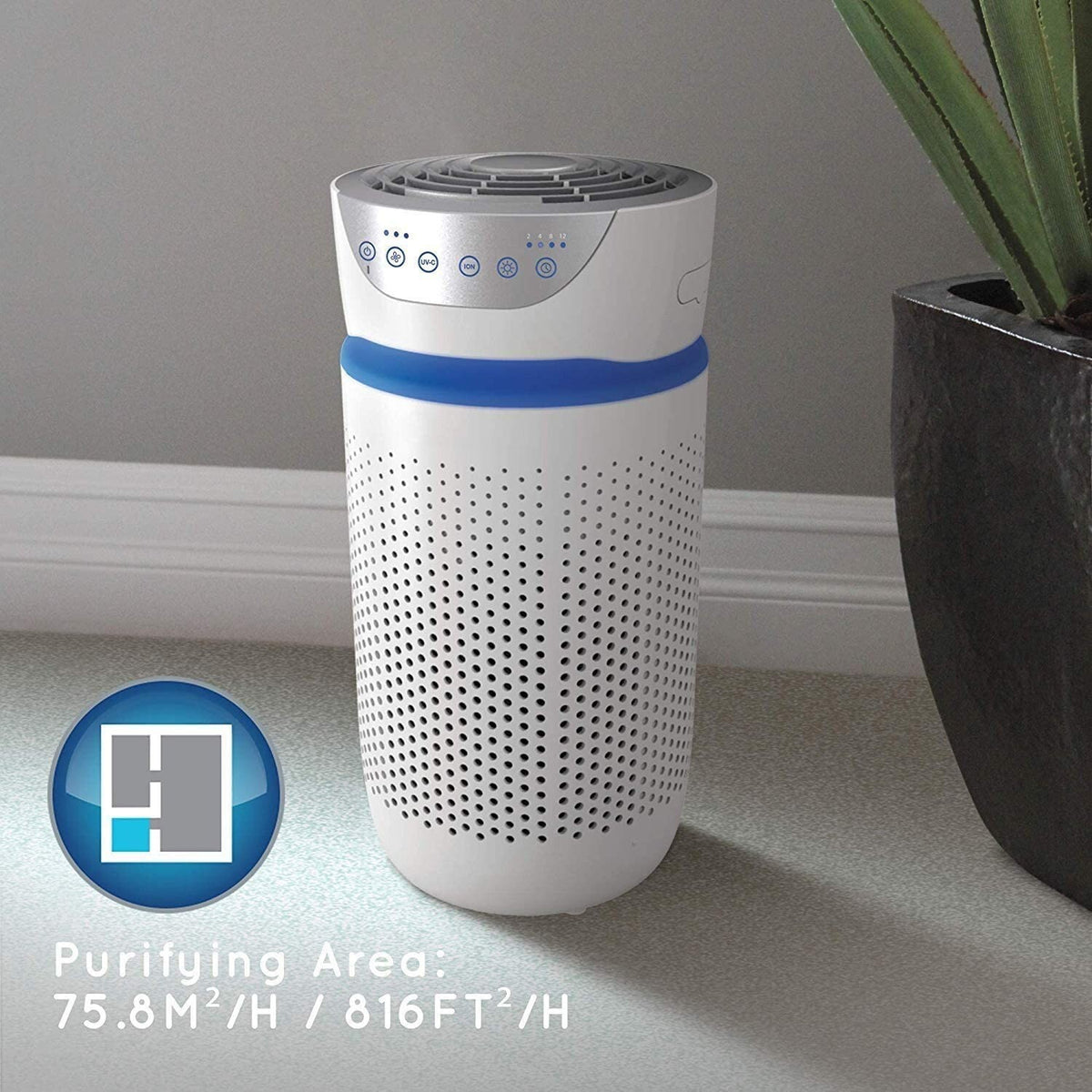 HoMedics 5-in-1 Air Purifier HEPA Filtration, Catch Germs, Dust, Pollen & Smoke