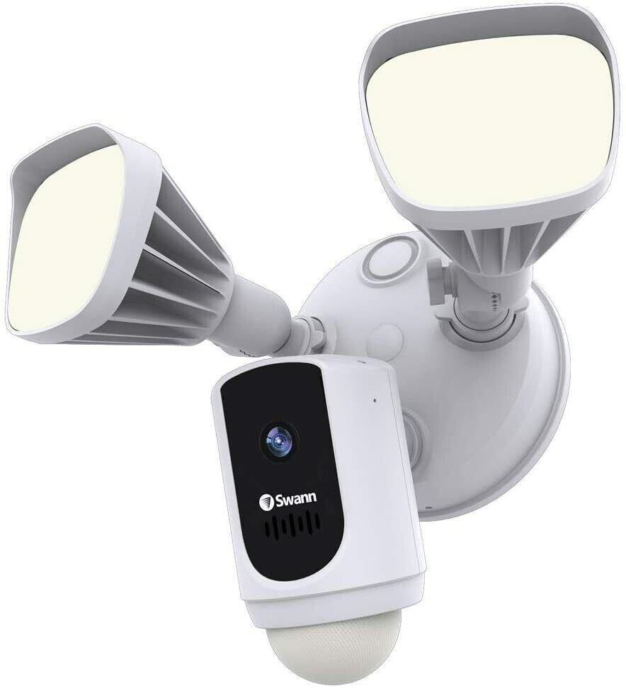 Swann Floodlight Cam Security Smart Camera Full HD 1080p WiFi Gen 2 Wired White
