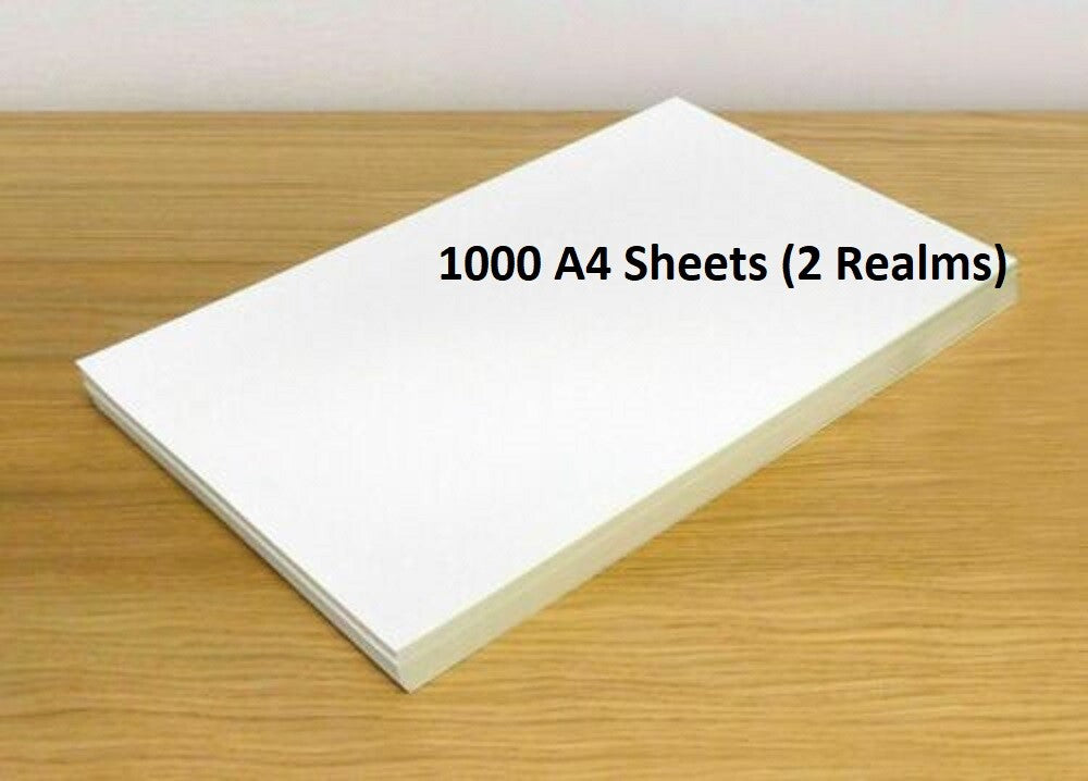 Printing A4 White Paper 80gsm up to 1000 Sheet Print Smooth Inkjet Laser Printer