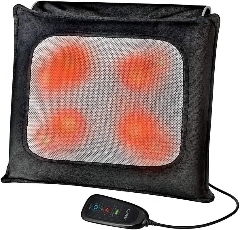HoMedics Neck & Back Massage Muscle Therapy Wireless Cushion with Heat Nodes