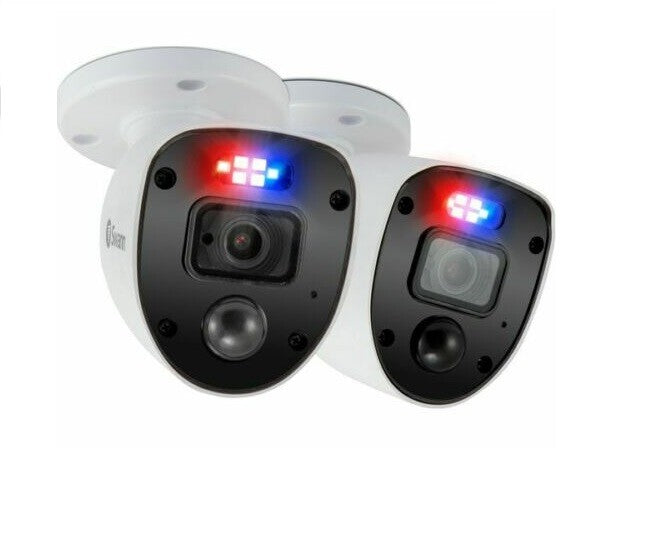 Swann Enforcer CCTV Camera 1080SL HD Police Style Flashing Lights Spotlights x2