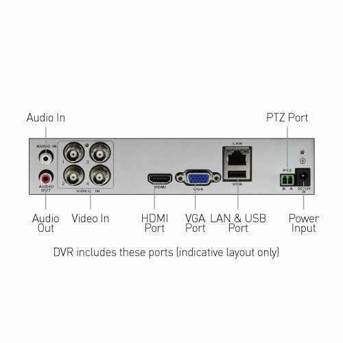 Swann CCTV Kit DVR4 4680 4 Channel 1TB HDD 4x 1080SL Enforcer Lights Cameras