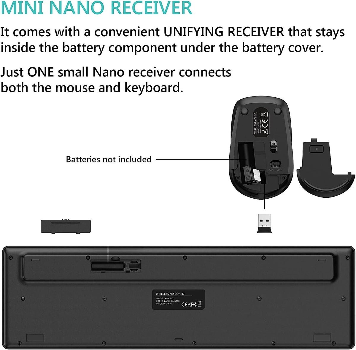 Wireless Keyboard and Mouse Set 2.4G Wireless Mouse and Keyboard US Layout USB