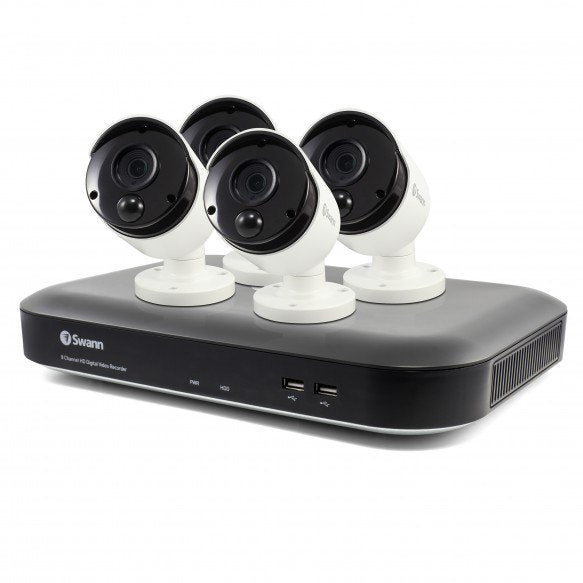Swann DVR CCTV Kit DVR8 4780 8 Channel 2TB Super HD 3MP Thermal Sensing Cameras