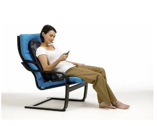 Homedics Foldable Luxury Shiatsu and Vibration with Heat Massager Cushion Black