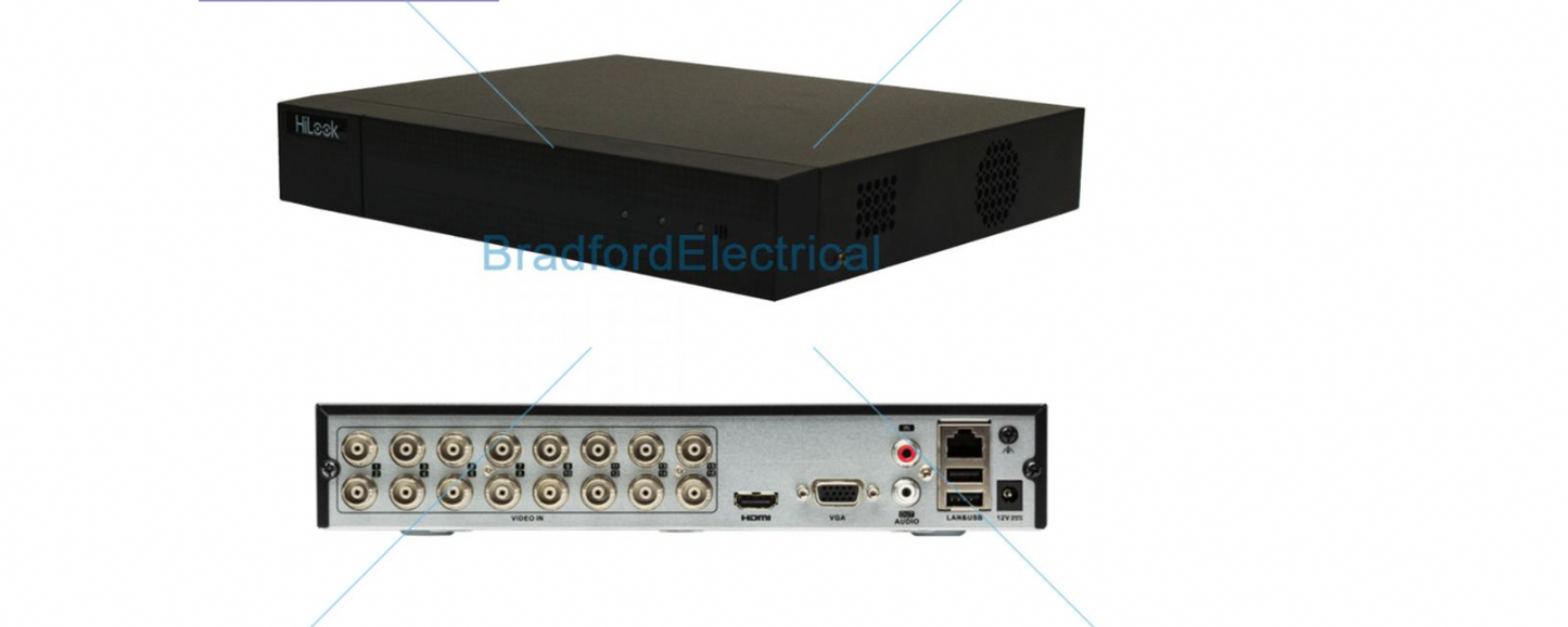 Hikvision Hilook DVR 16 Channel HD 1080P 2MP HDMI VGA CCTV Security No HDD