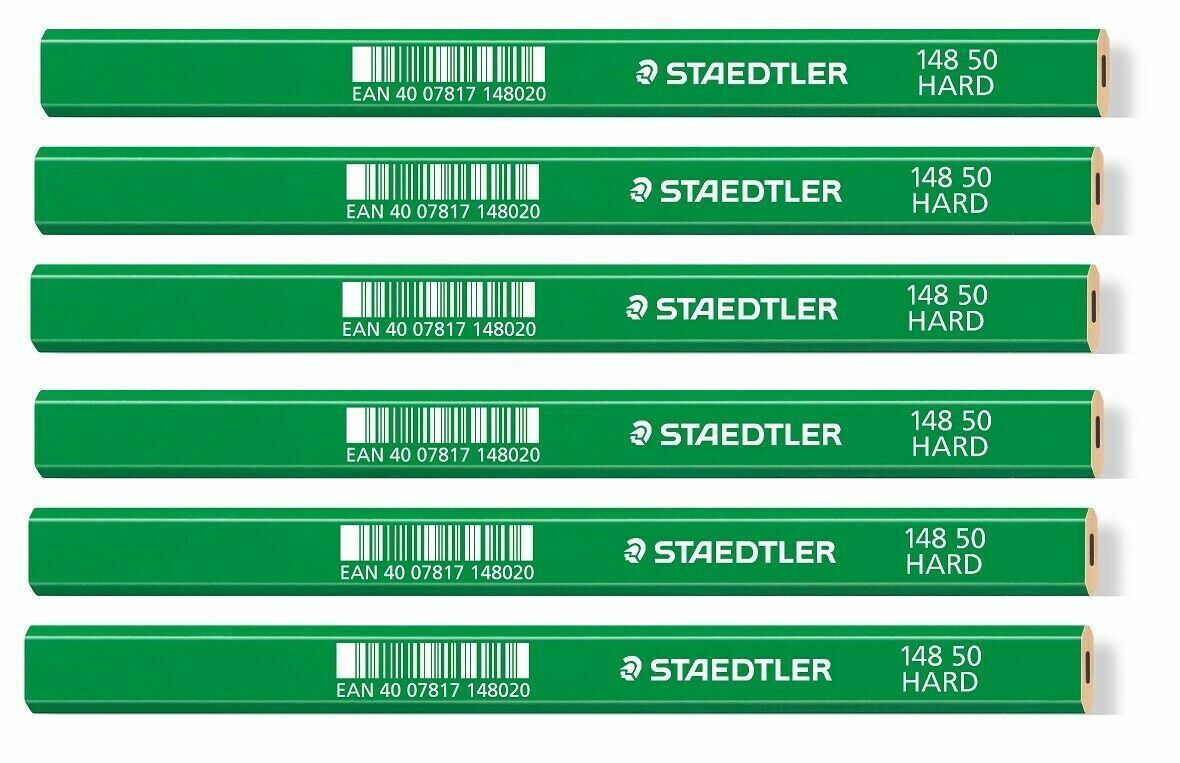 Staedtler Carpenters Pencils Joiners Woodwork Builders Hard Lead Wood Marking