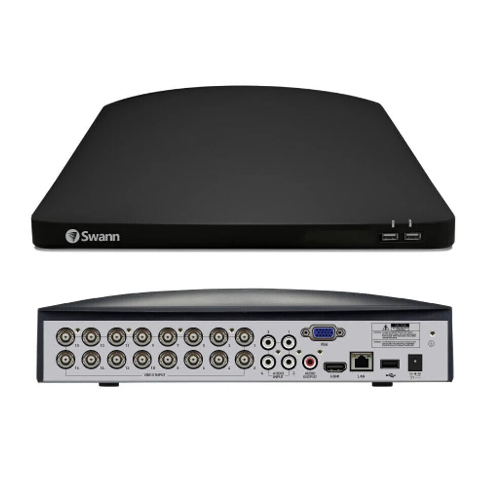 Swann DVR Security Camera Recorder with 2TB HDD, 16 Channels, 1080p Full HD 4680